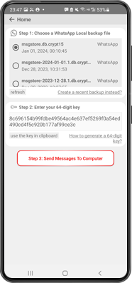 Backup dei messaggi aziendali WhatsApp/WA su PC Windows/Mac